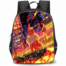 Pokemon Flareon Backpack StudentPack - Flareon Standing In The City