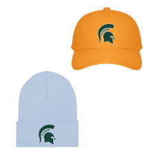 Michigan State Spartans Baseball Cap Beanie Hat - Michigan State Spartans College Football Team Single Logo