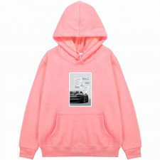 Porsche Hoodie Hooded Sweatshirt Sweater Jacket - Porsche 918 Spyder Silver Back Illustration