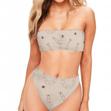 Burga Art Pattern Bandeau Bikini Two Piece Women's Swimsuit - Burga Lucky Charm Art Poster