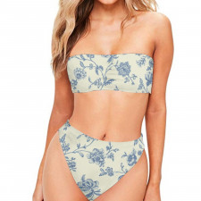 Burga Art Pattern Bandeau Bikini Two Piece Women's Swimsuit - Burga Sweet Moment Art Poster