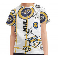 NHL Nashville Predators Tee T-Shirt - Nashville Predators Mania Collage Logo