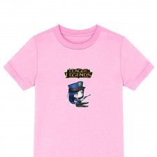 League of Legends Caitlyn Tee Shirt T-Shirt Short Sleeve - Caitlyn Officer Chibi Art