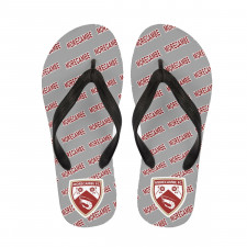 Morecambe FC Flip Flops Thongs V-Strap Sandals - Morecambe Football Club Medley Monogram Wordmark