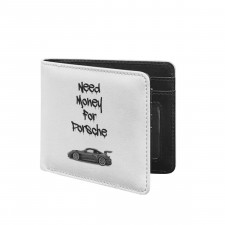 Porsche Bifold Wallet - Porsche Need Money For Porsche Grayscale Poster